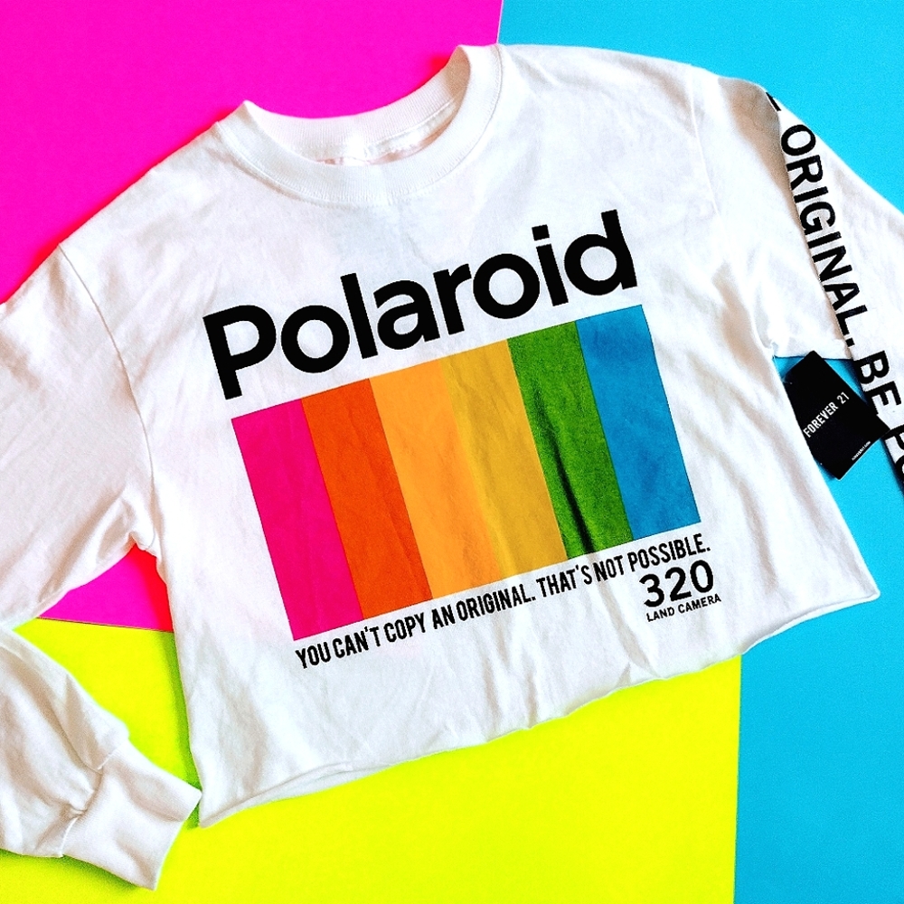 Forever 21 Polaroid Long Sleeve Crop 🤍🤍
